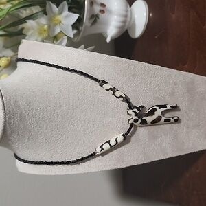 Carved And Beaded Giraffe Necklace